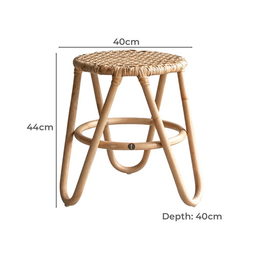 44cm Jayson Rattan Accent Stool