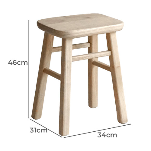 46cm Glenna Sungkai Wood Accent Stool