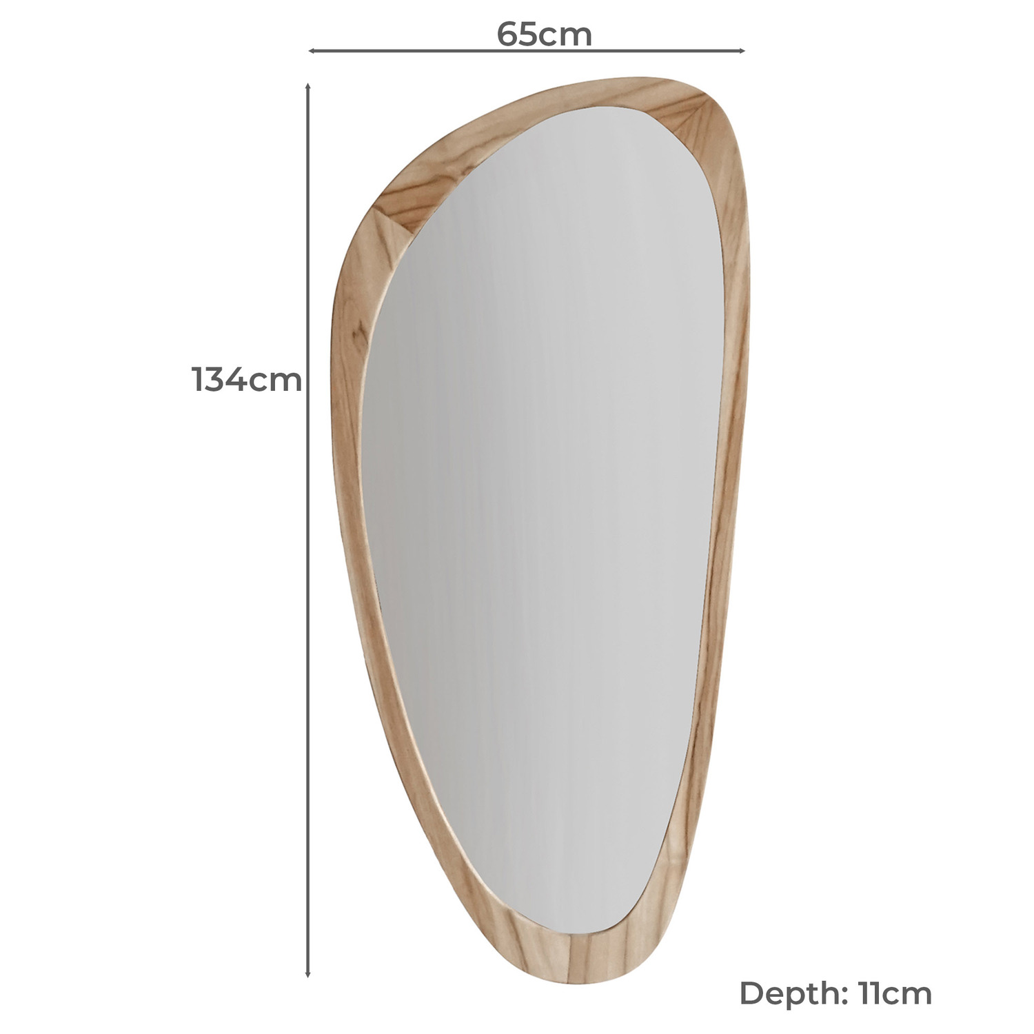 Venera Teak Wood Wall Mirror