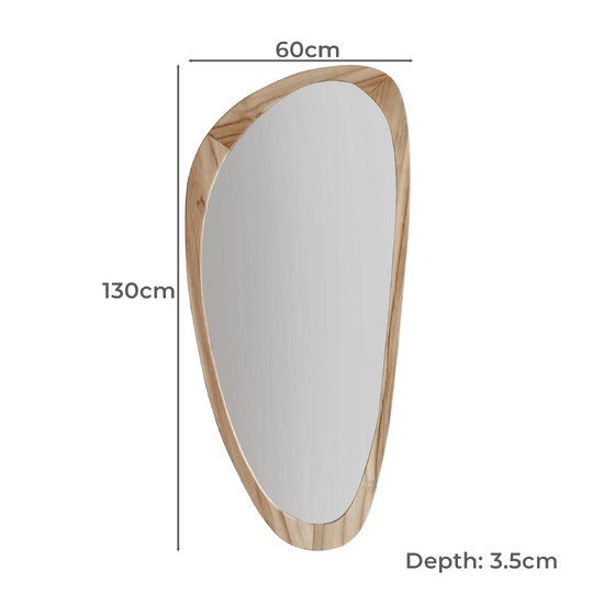 Venera Teak Wood Wall Mirror