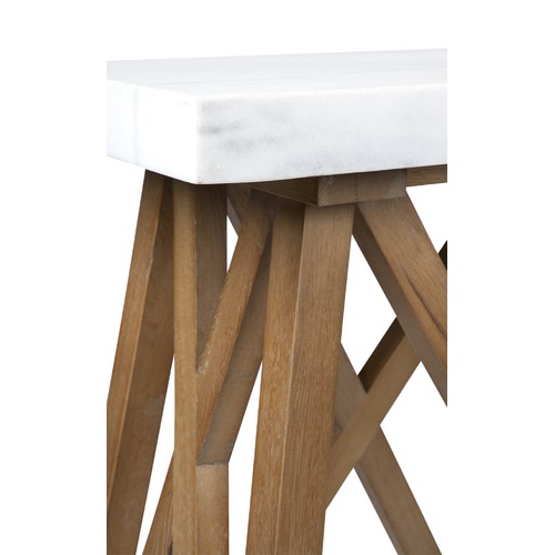 Elva Oak & Marble Console Table Temple & ster