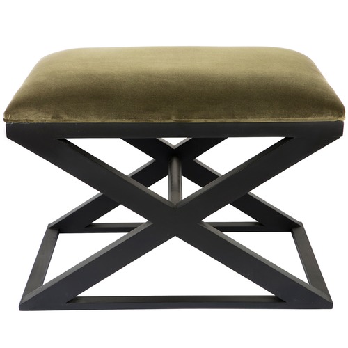 Rexington Home Cross Legged Logan Velvet Stool Temple & ster