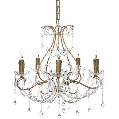 Antique Gold Houston 5 Light Chandelier Temple Webster Lexington Home Antique Gold Houston 5 Light Chandelier