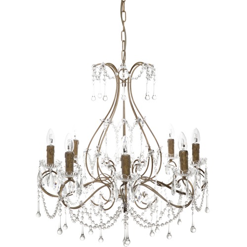 Antique Gold Houston 8 Light Chandelier Temple Webster Lexington Home Antique Gold Houston 8 Light Chandelier