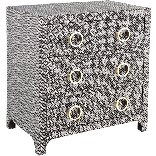 Geometric Raffles Bedside Table Temple Webster