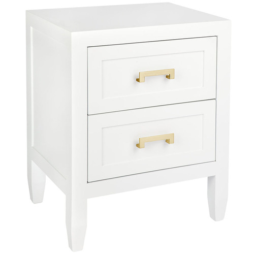 White Soloman Bedside Table Temple Webster