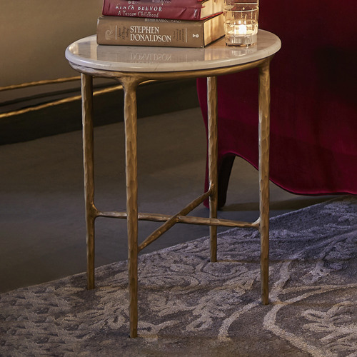 side table brass marble