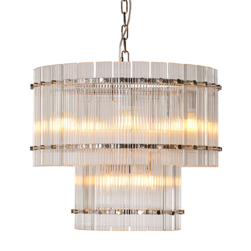 Lumos 2 Tier 9 Light Glass Pendant | Temple & Webster