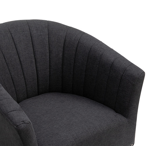 Rexington Home Charcoal Bonavista Upholstered Armchair | Temple & Webster