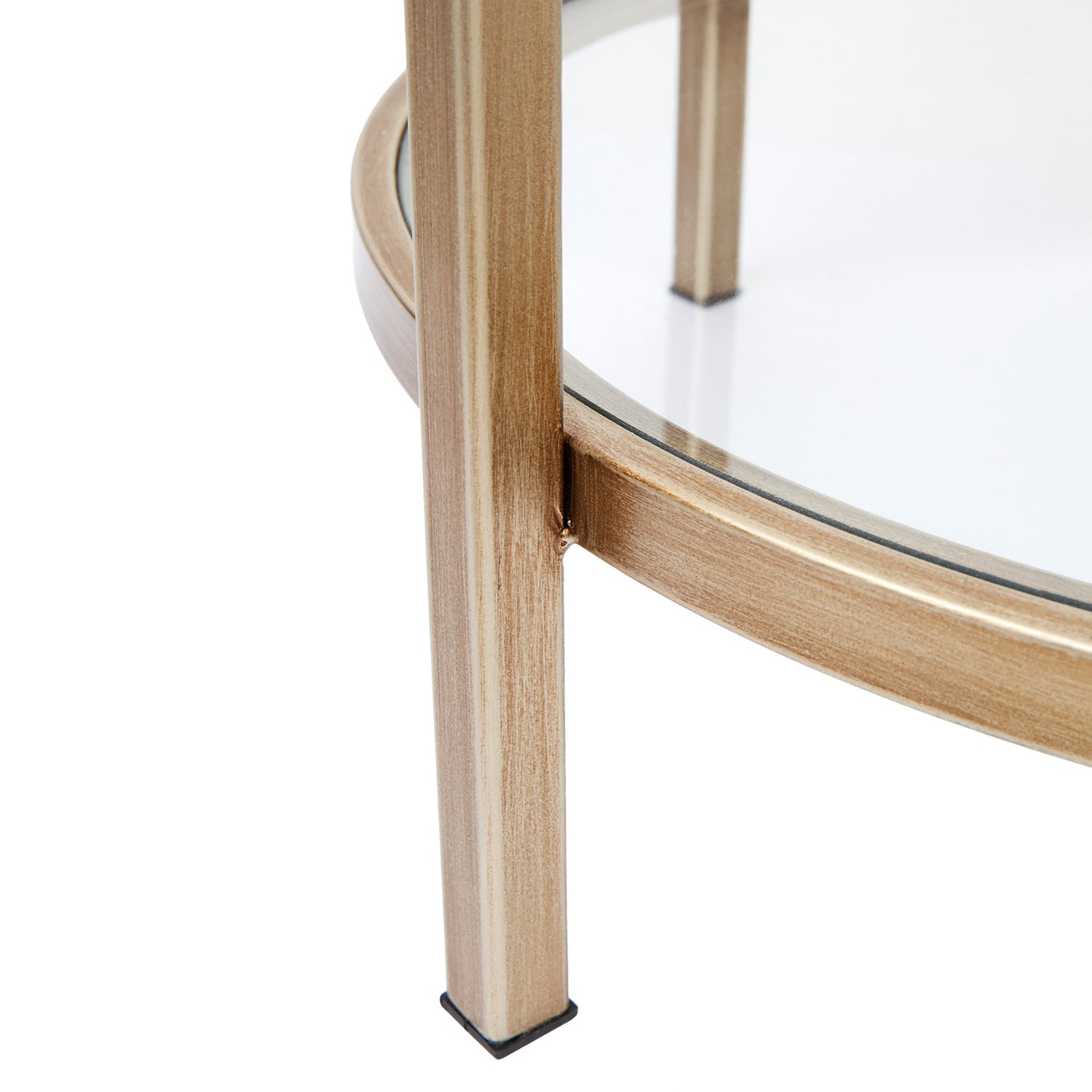 Charlotte Round Glass-Top Side Table