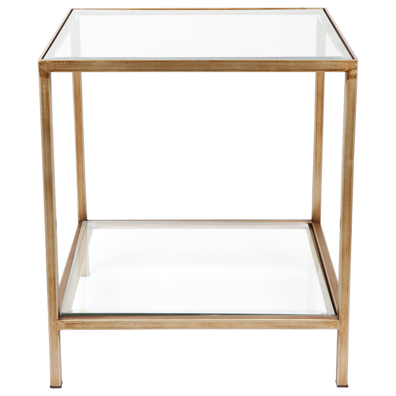 Charlotte Square Glass-Top Side Table