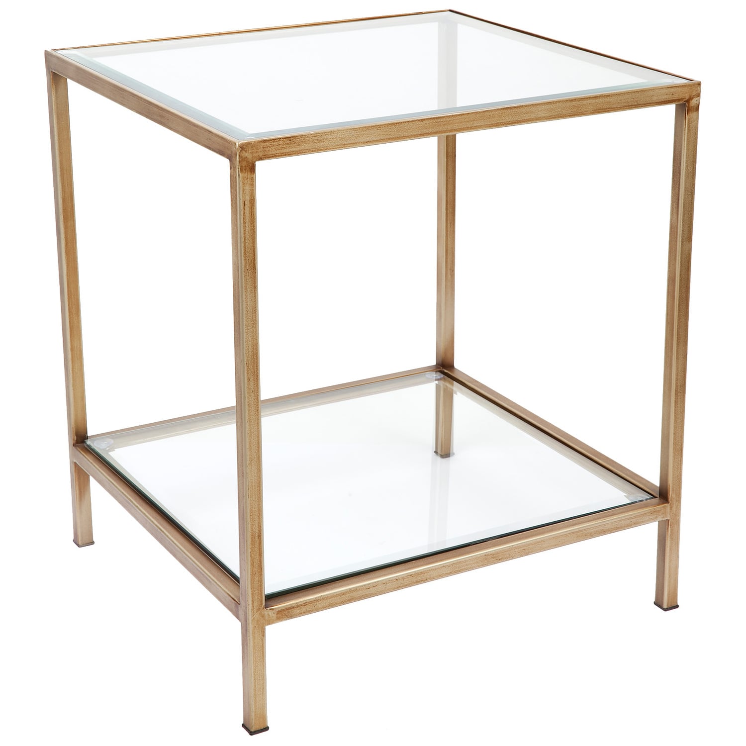 Charlotte Square Glass-Top Side Table