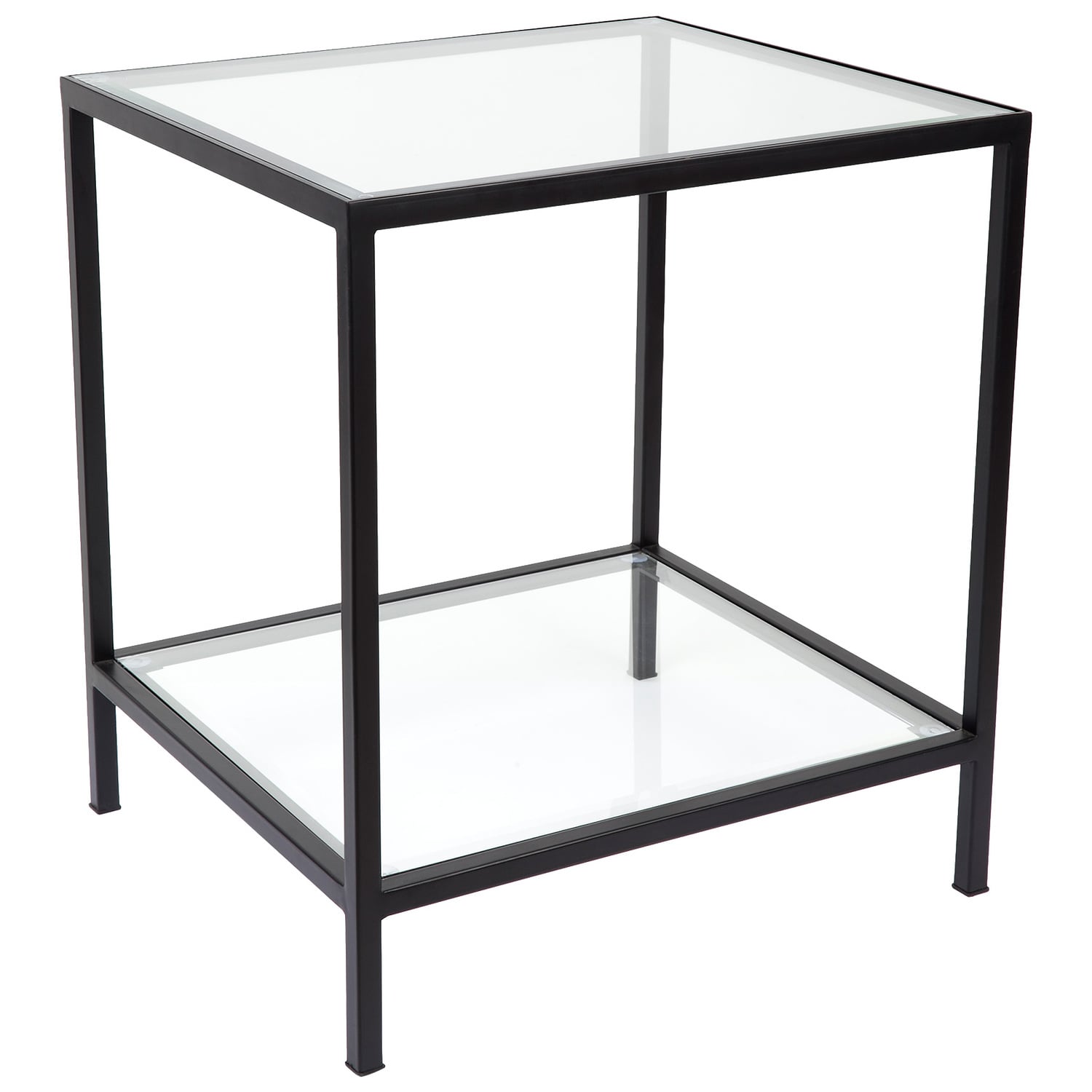 Charlotte Square Glass-Top Side Table