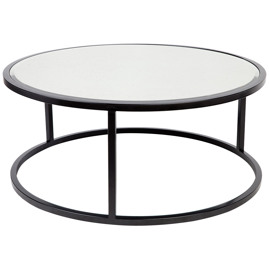 2 Piece Stella Mirror-Top Nesting Coffee Table Set
