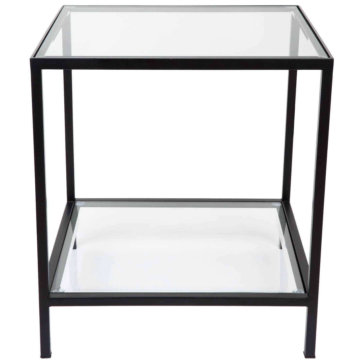 Charlotte Square Glass-Top Side Table