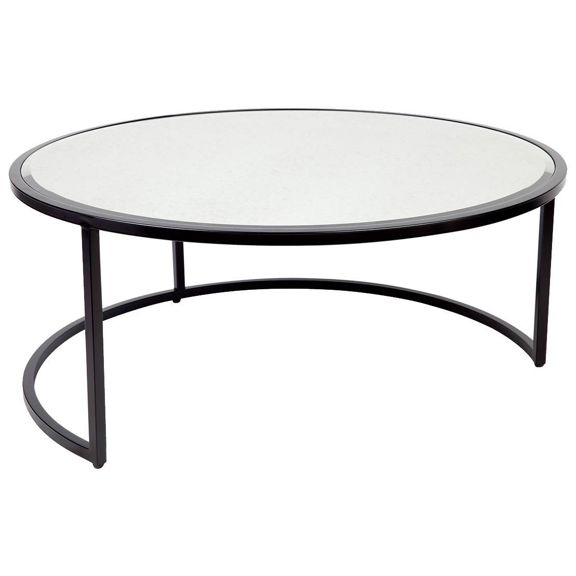 2 Piece Stella Mirror-Top Nesting Coffee Table Set