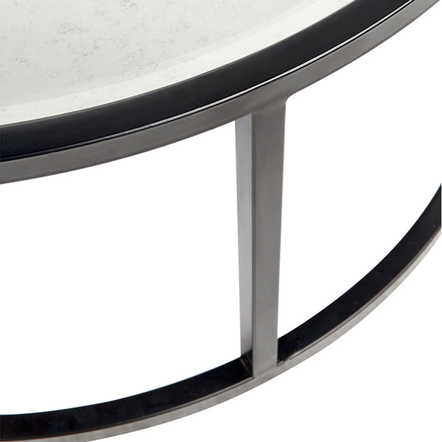 2 Piece Stella Mirror-Top Nesting Coffee Table Set