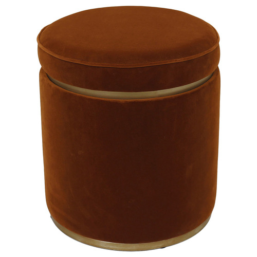 Rexington Home Aurora Velvet Storage Stool Temple & ster