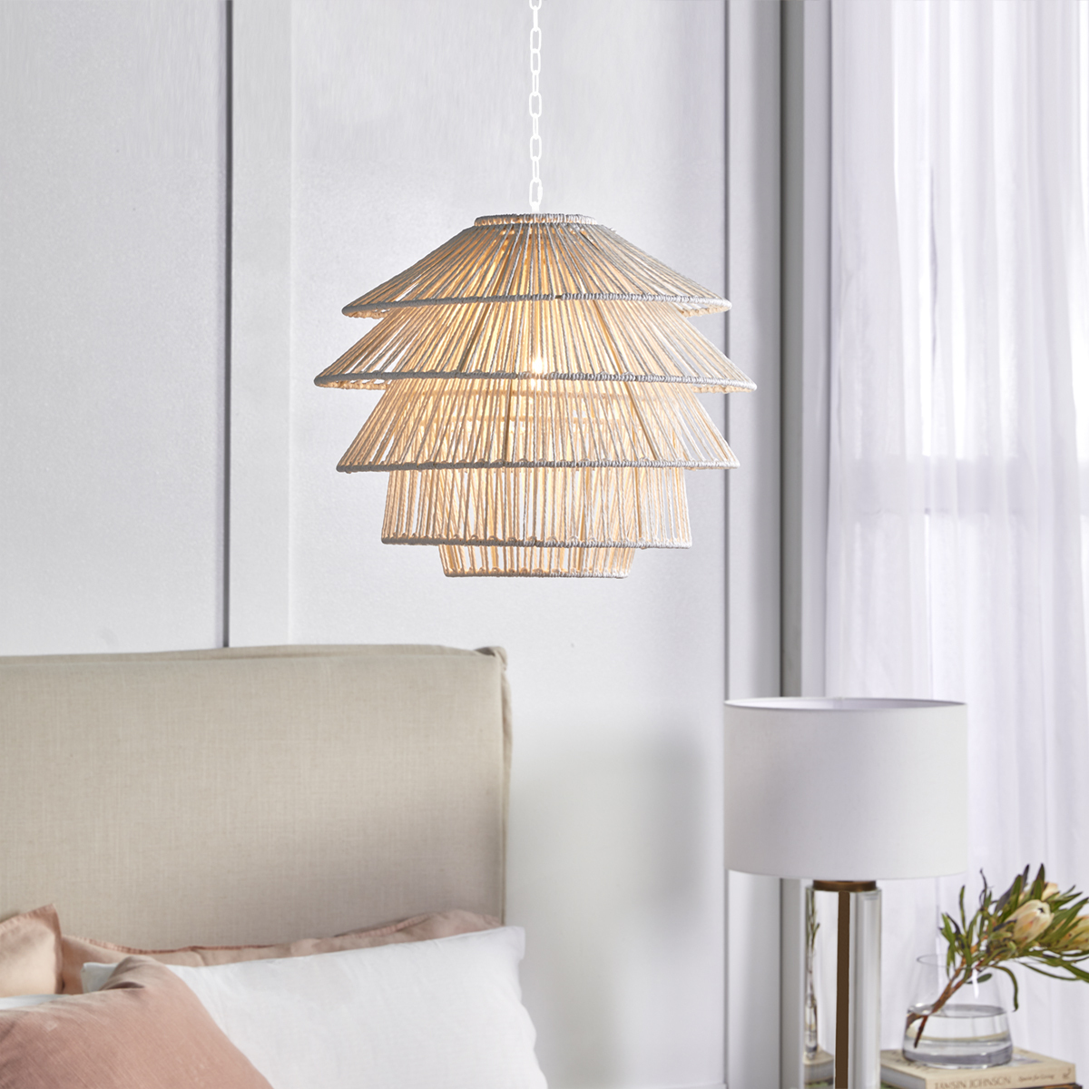 Ossa Paper Rope Pendant Light