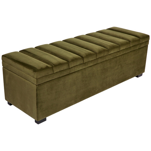 Rexington Home Pelee Velvet Storage Ottoman 