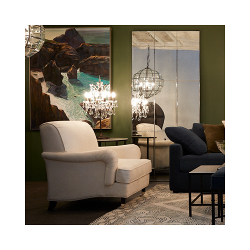 Black Beluga Panelled Floor Mirror