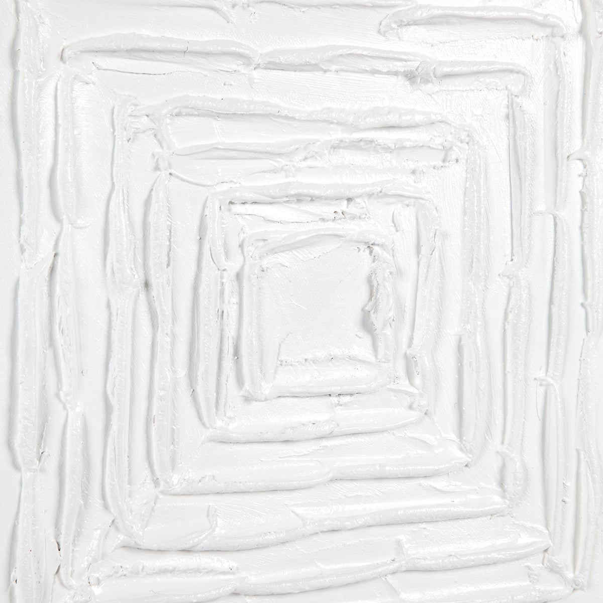 White Vortex Hand-Painted Framed Canvas Wall Art