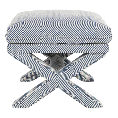 Blue Chevron Candace Stool