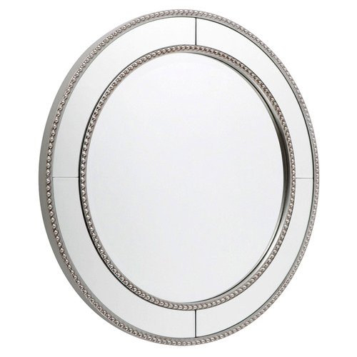 Rexington Home Round Antique Silver Zeta Wall Mirror Temple & ster