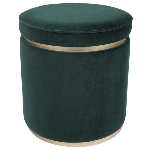 Rexington Home Aurora Velvet Storage Stool Temple & ster