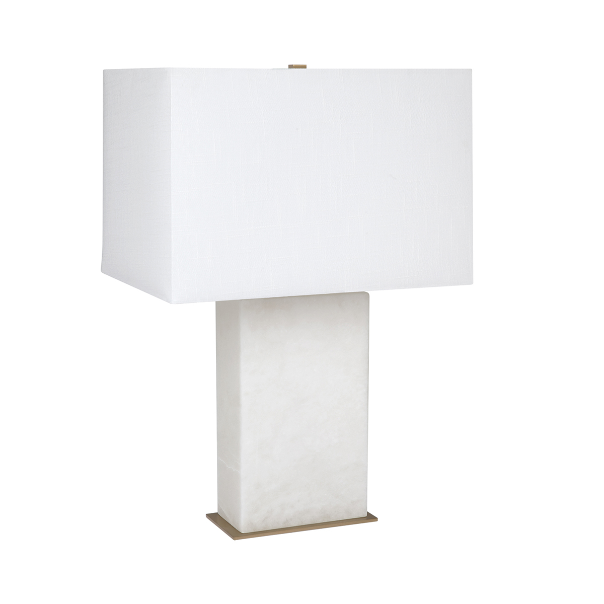 White Alexandria Alabaster Table Lamp