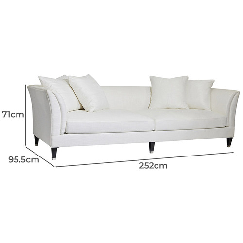 White Tailor 3 Seater Sofa