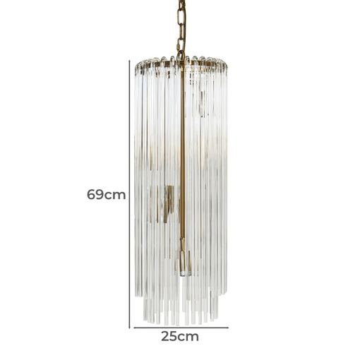 Ziya Long Crystal Pendant