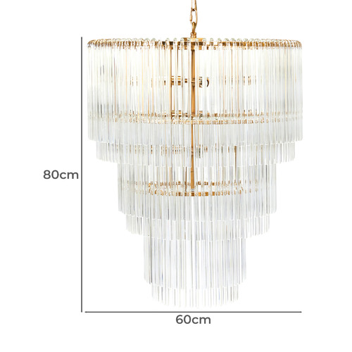 Ziya 3 Tier Crystal Pendant