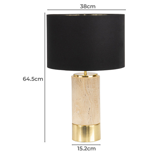 Sigourney Travertine Table Lamp