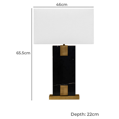 65.5cm Lyndon Marble Table Lamp