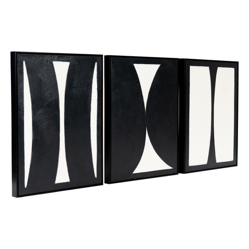 Uncovered Framed Canvas Wall Art Triptych Temple & ster