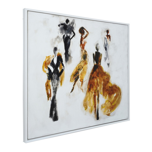 Evening Stroll Enhanced Framed Canvas Wall Art Temple & ster