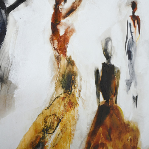 Evening Stroll Enhanced Framed Canvas Wall Art Temple & ster