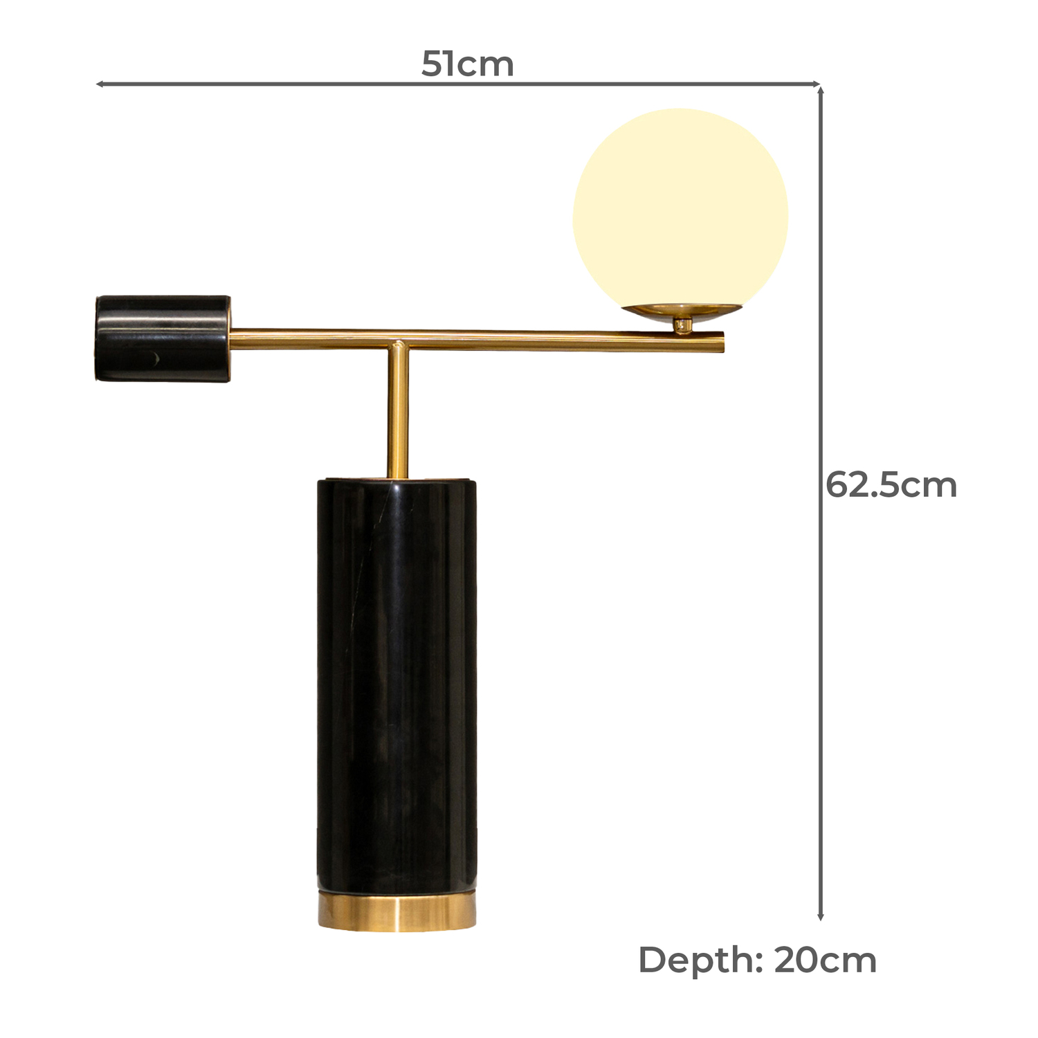 63cm Gregor Marble Table Lamp