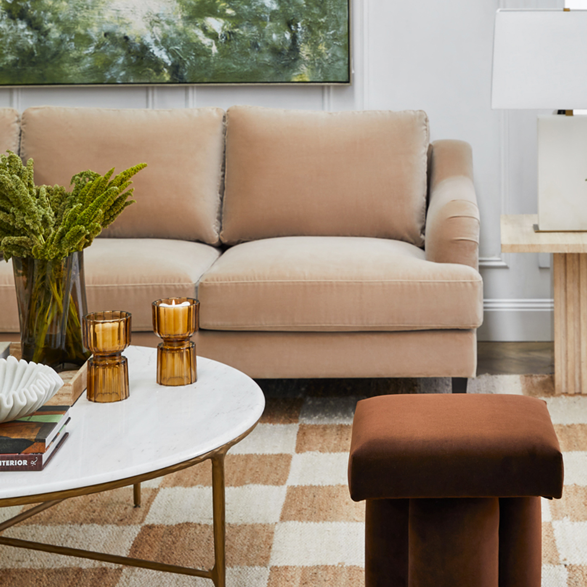 Kena 3 Seater Velvet Sofa