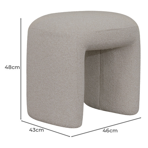 Mikhail Boucle Accent Stool