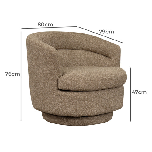 Gespa Boucle Swivel Armchair