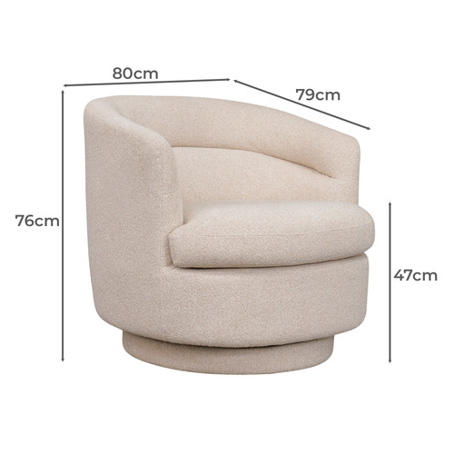 Gespa Boucle Swivel Armchair