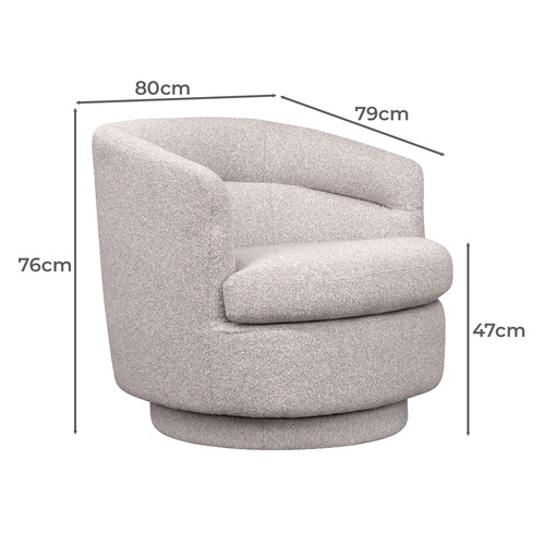 Gespa Boucle Swivel Armchair