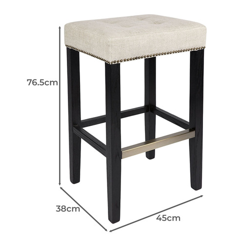 76.5cm Hollander Linen Bar Stool