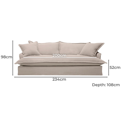 Rory 4 Seater Linen Sofa
