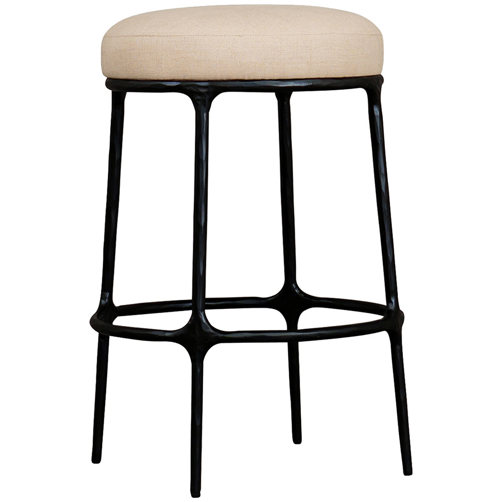 65cm Cassian Linen Bar Stool