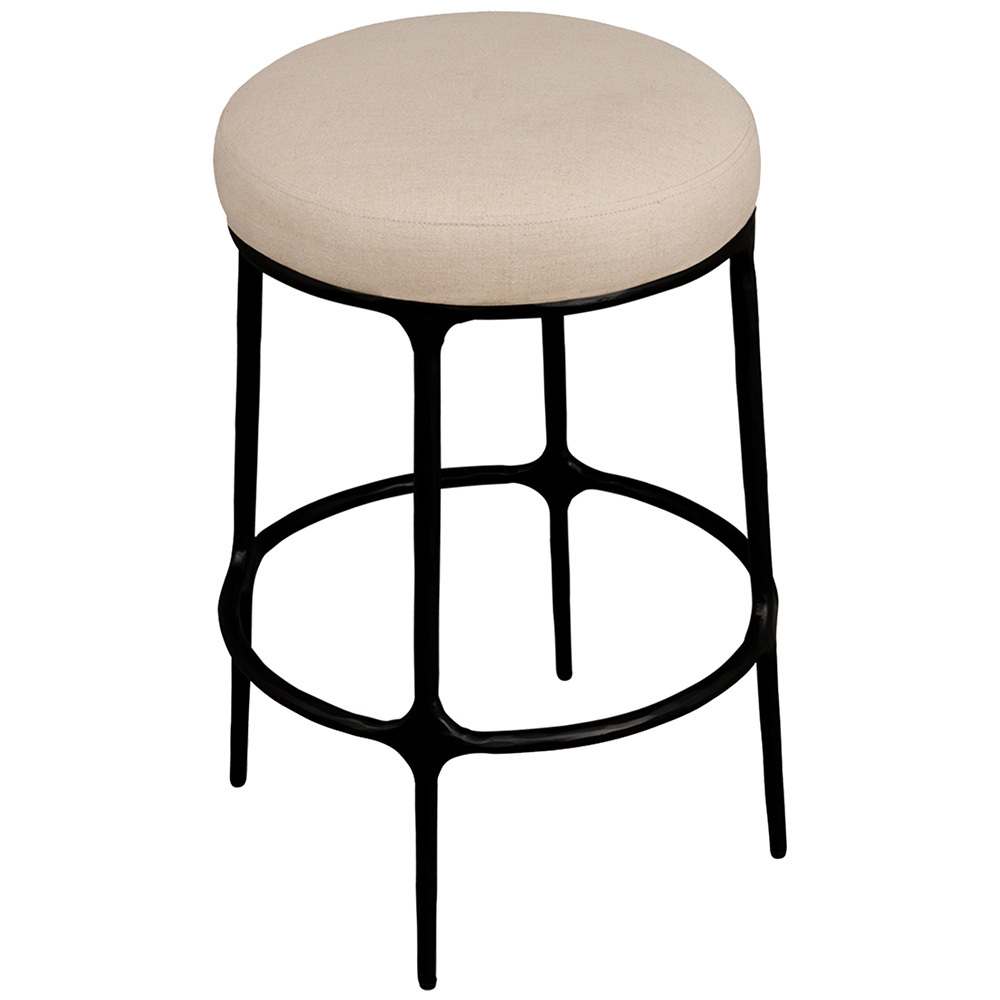 65cm Cassian Linen Bar Stool