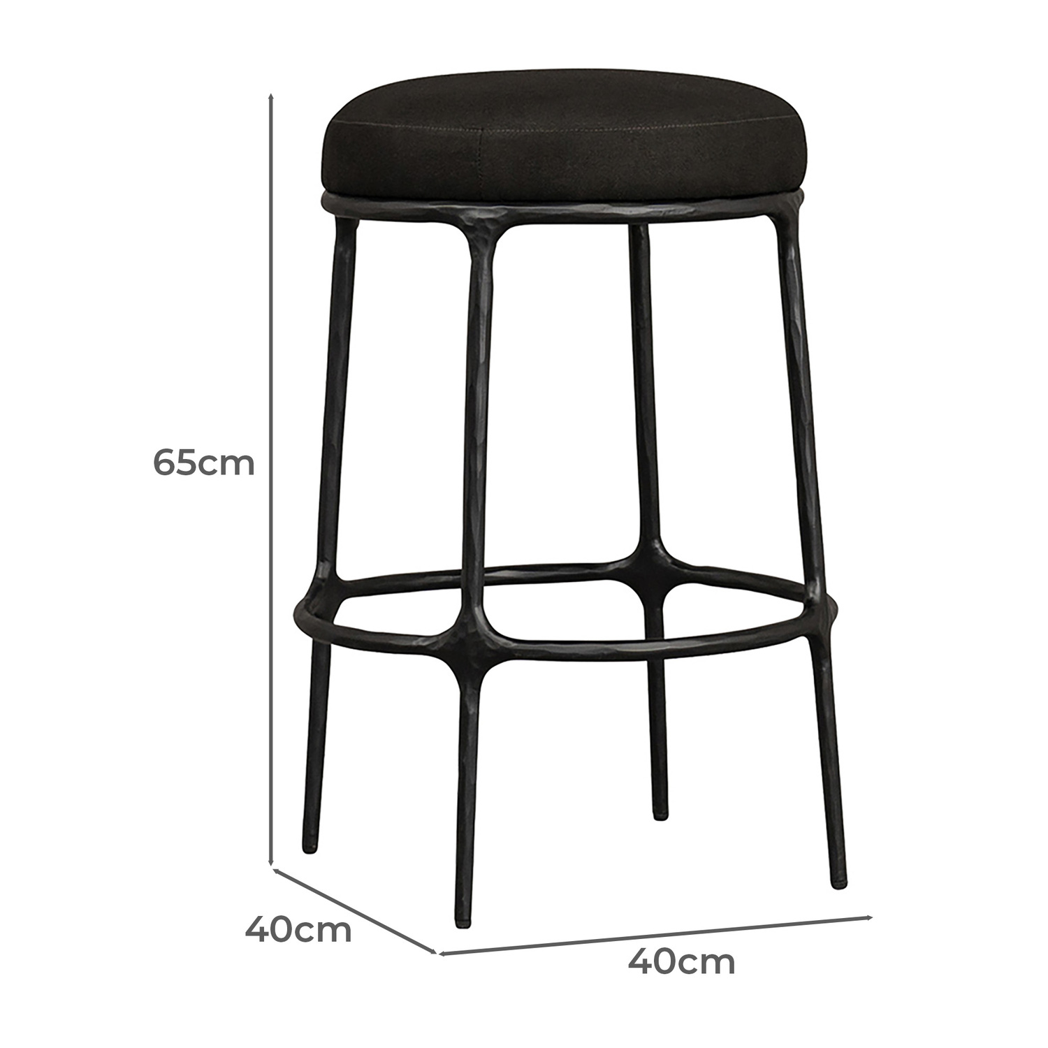65cm Cassian Cotton-Blend Bar Stool