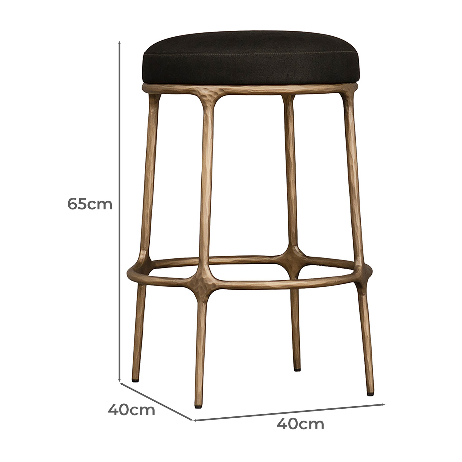 65cm Cassian Cotton-Blend Bar Stool